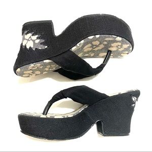 Skechers Black Vintage Platform Sandals